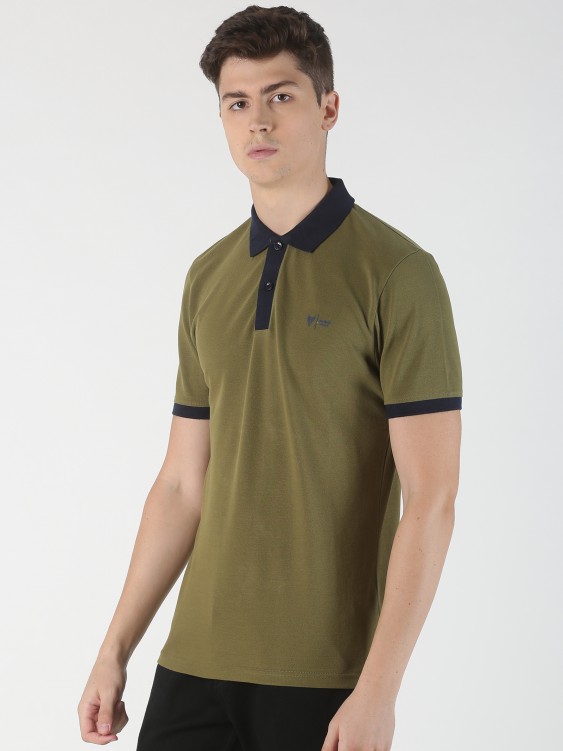 Olive half sleeve t-shirt